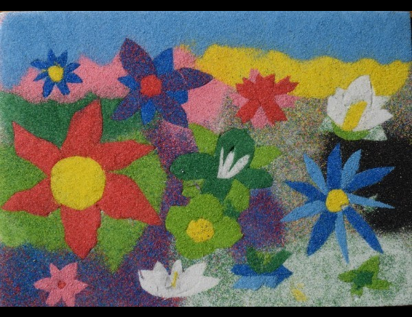 子ども砂絵ー渡辺